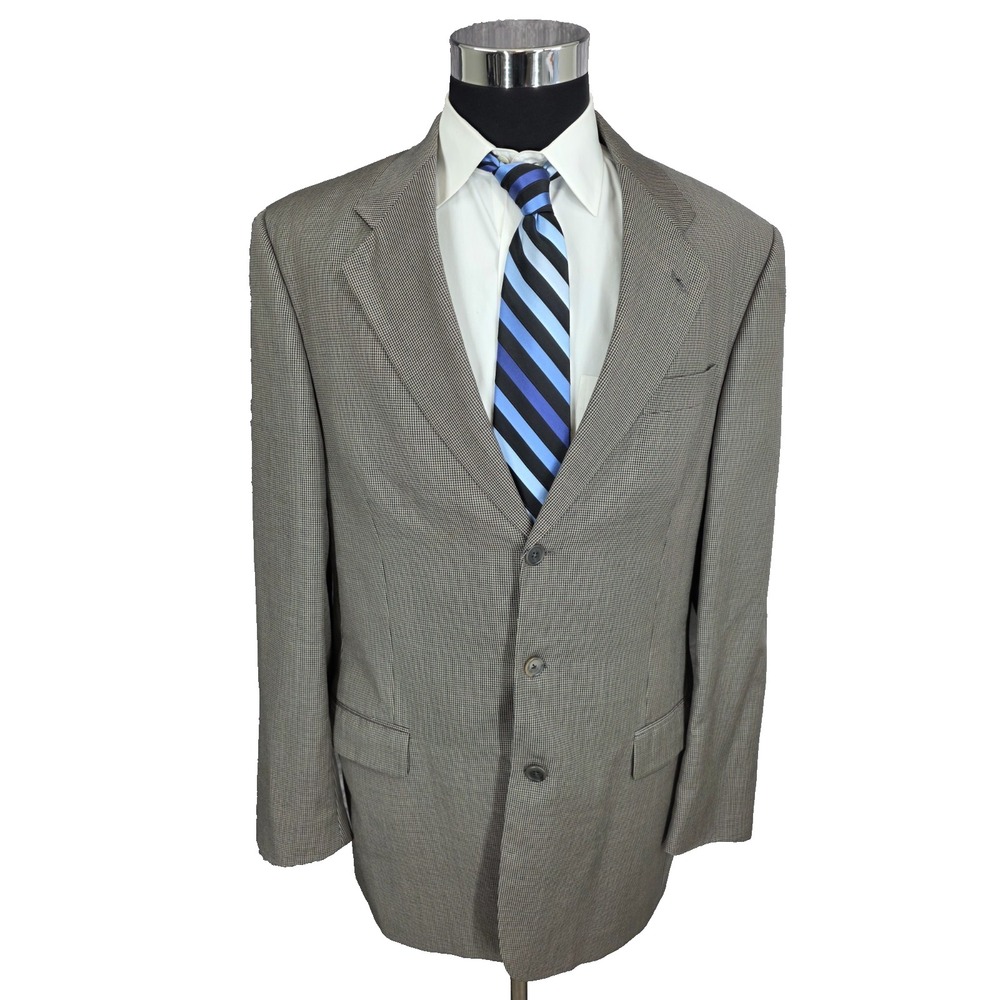 Jack Victor Blazer Jacket Mens 42 Gray Wool 3 Button Sports Coat